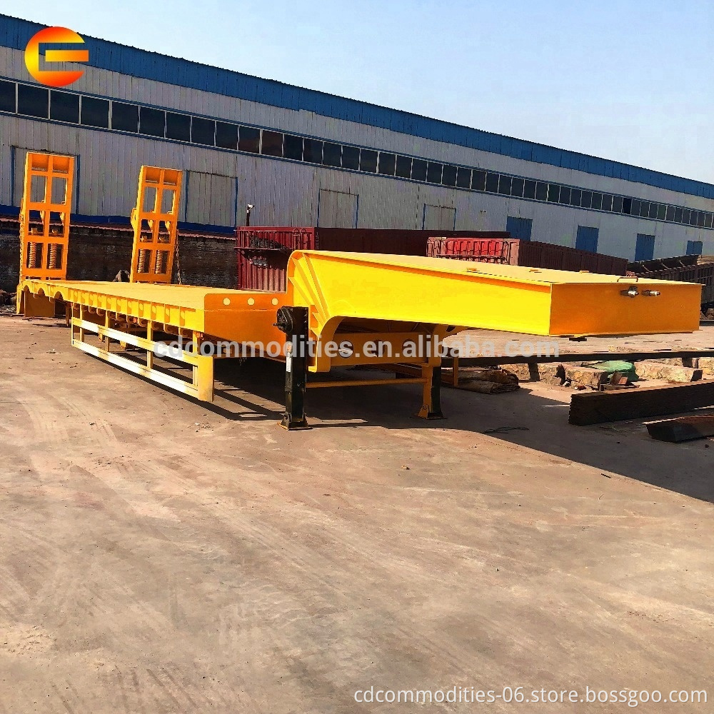 Hot sale 3 alxes standard lowbed low bed semi trailers